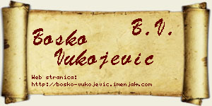 Boško Vukojević vizit kartica